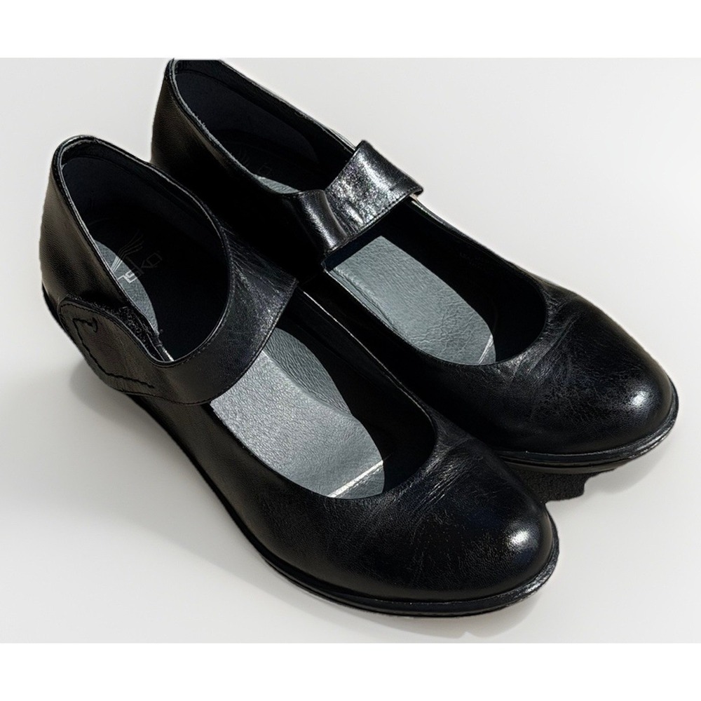 Dansko Bess Mary Jane Black Leather Comfort Shoes Womens 37 - Picture 2 of 7